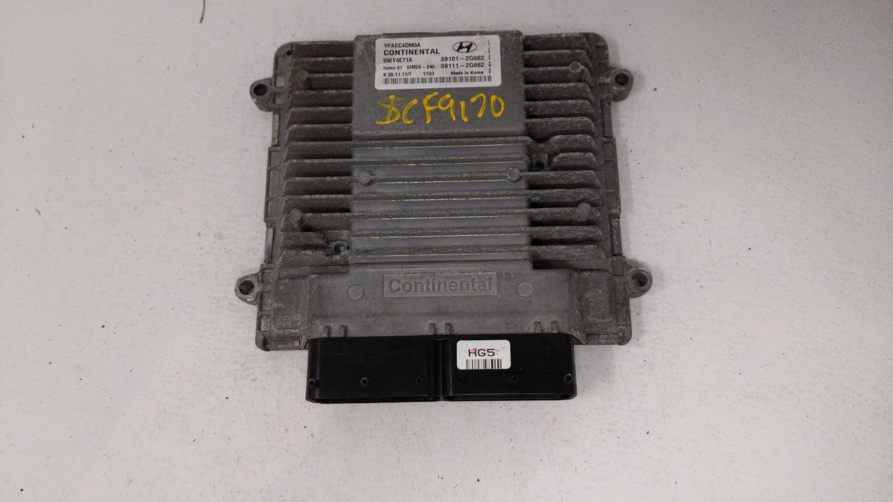 2011-2014 Hyundai Sonata PCM Engine Computer ECU ECM PCU OEM P/N:39101-2G661 39111-2G661 Fits 2011 2012 2013 2014 OEM Used Auto Parts - Oemusedautoparts1.com