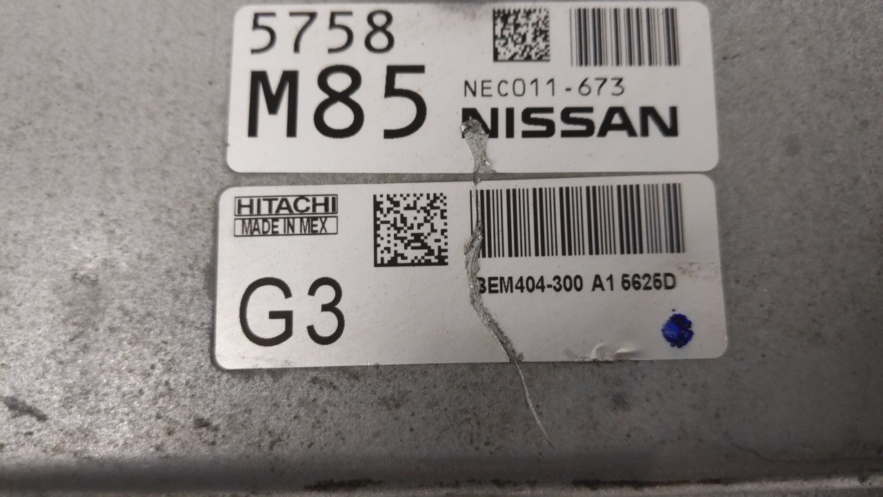 2013-2015 Nissan Sentra PCM Engine Computer ECU ECM PCU OEM P/N:BEM404-300 A1 NEC001-666 Fits 2013 2014 2015 OEM Used Auto Parts - Oemusedautoparts1.com