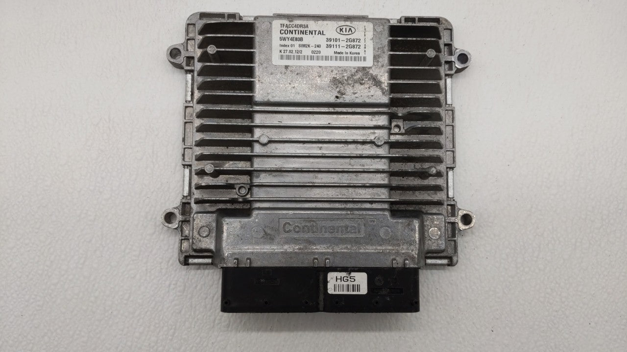 2011-2013 Kia Optima PCM Engine Computer ECU ECM PCU OEM P/N:39101-2G874 39101-2G872 Fits 2011 2012 2013 OEM Used Auto Parts - Oemusedautoparts1.com