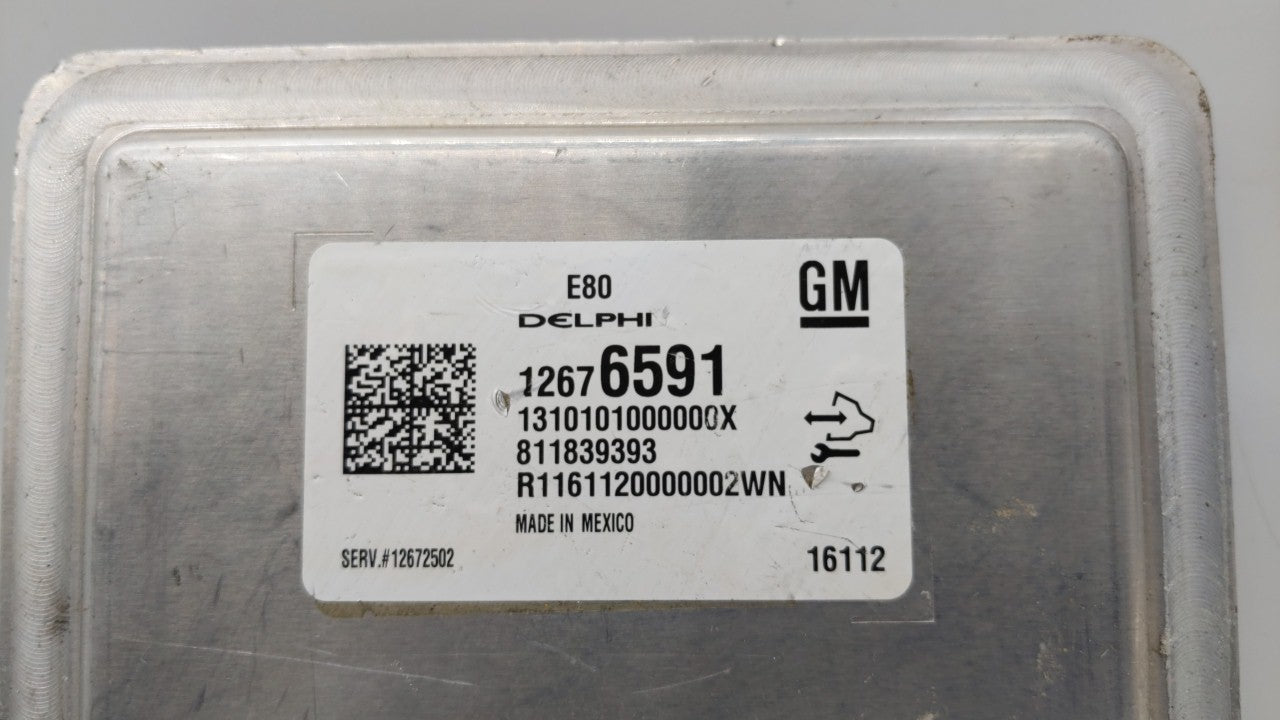 2016 Chevrolet Malibu PCM Engine Computer ECU ECM PCU OEM P/N:12607096 12675580 Fits OEM Used Auto Parts - Oemusedautoparts1.com