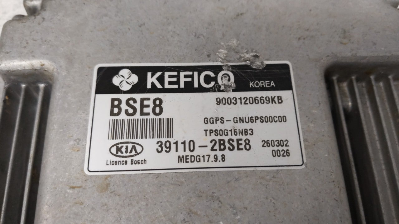 2016 Kia Soul PCM Engine Computer ECU ECM PCU OEM P/N:39110-2BSG3 39110-2BSE8 Fits OEM Used Auto Parts - Oemusedautoparts1.com