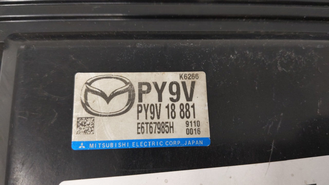 2014 Mazda 6 PCM Engine Computer ECU ECM PCU OEM P/N:PY1D 18 881E PY9V 18 881 Fits OEM Used Auto Parts - Oemusedautoparts1.com