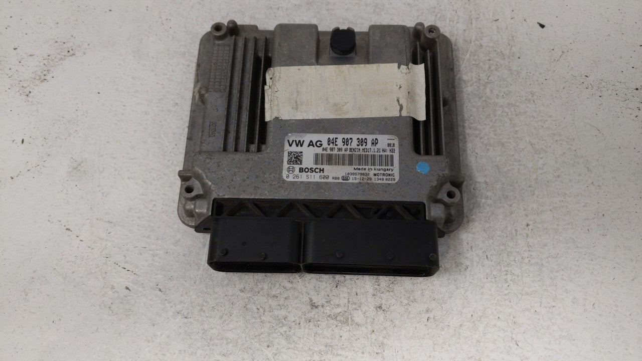 2013-2016 Volkswagen Jetta PCM Engine Computer ECU ECM PCU OEM P/N:04E 907 309 AP Fits 2013 2014 2015 2016 OEM Used Auto Parts - Oemusedautoparts1.com