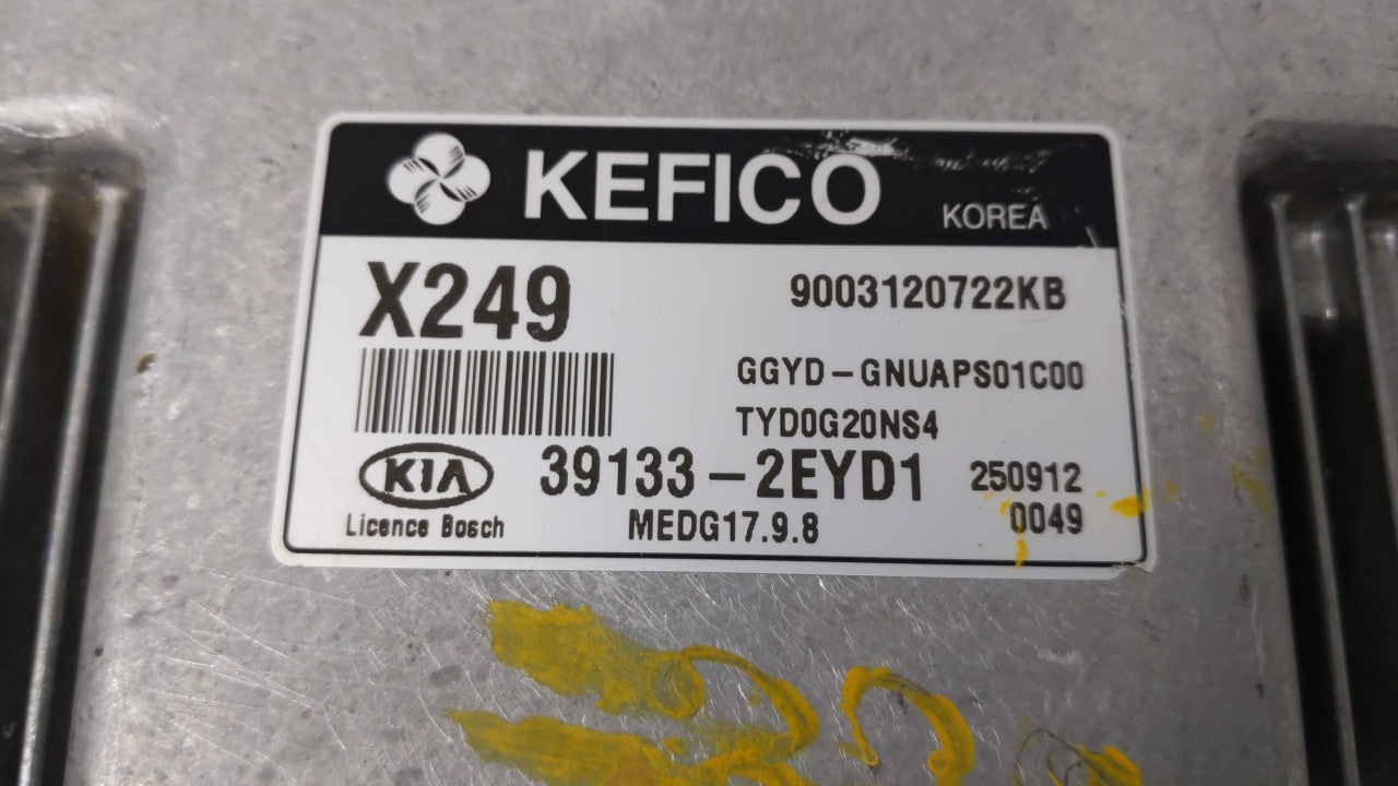 2016 Kia Forte PCM Engine Computer ECU ECM PCU OEM P/N:39133-2EYD1 39133-2EYB7 Fits OEM Used Auto Parts - Oemusedautoparts1.com