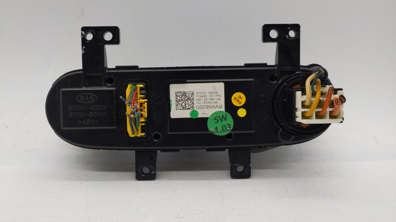 2017-2018 Kia Forte Climate Control Module Temperature AC/Heater Replacement P/N:97250-A7XXX 97250-B0AA0 Fits 2017 2018 OEM Used Auto Parts - Oemusedautoparts1.com