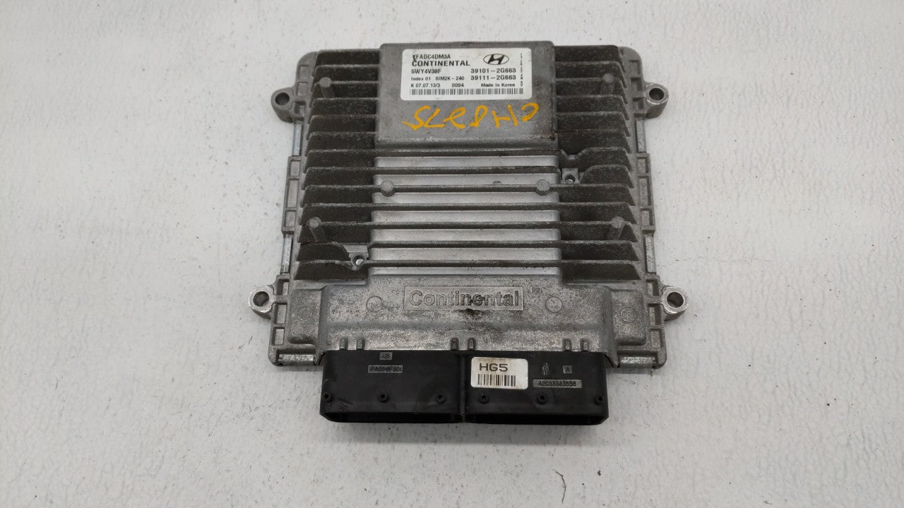 2011-2014 Hyundai Sonata PCM Engine Computer ECU ECM PCU OEM P/N:39101-2G661 39111-2G661 Fits 2011 2012 2013 2014 OEM Used Auto Parts - Oemusedautoparts1.com