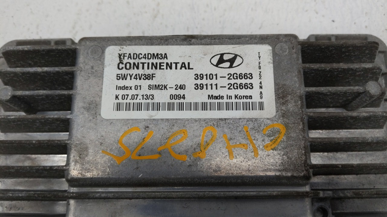 2011-2014 Hyundai Sonata PCM Engine Computer ECU ECM PCU OEM P/N:39101-2G661 39111-2G661 Fits 2011 2012 2013 2014 OEM Used Auto Parts - Oemusedautoparts1.com