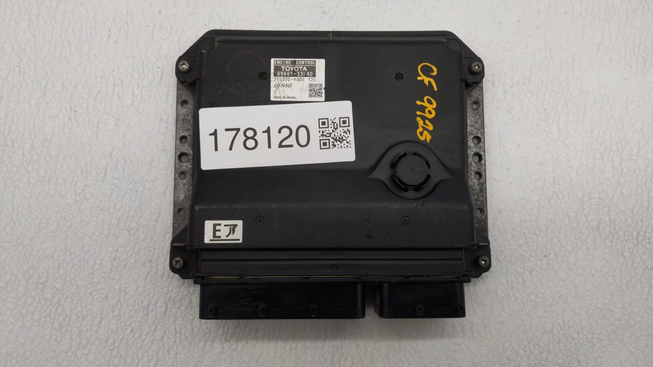 2010 Lexus Es350 PCM Engine Computer ECU ECM PCU OEM P/N:89661-33F41 89661-33F40 Fits OEM Used Auto Parts - Oemusedautoparts1.com