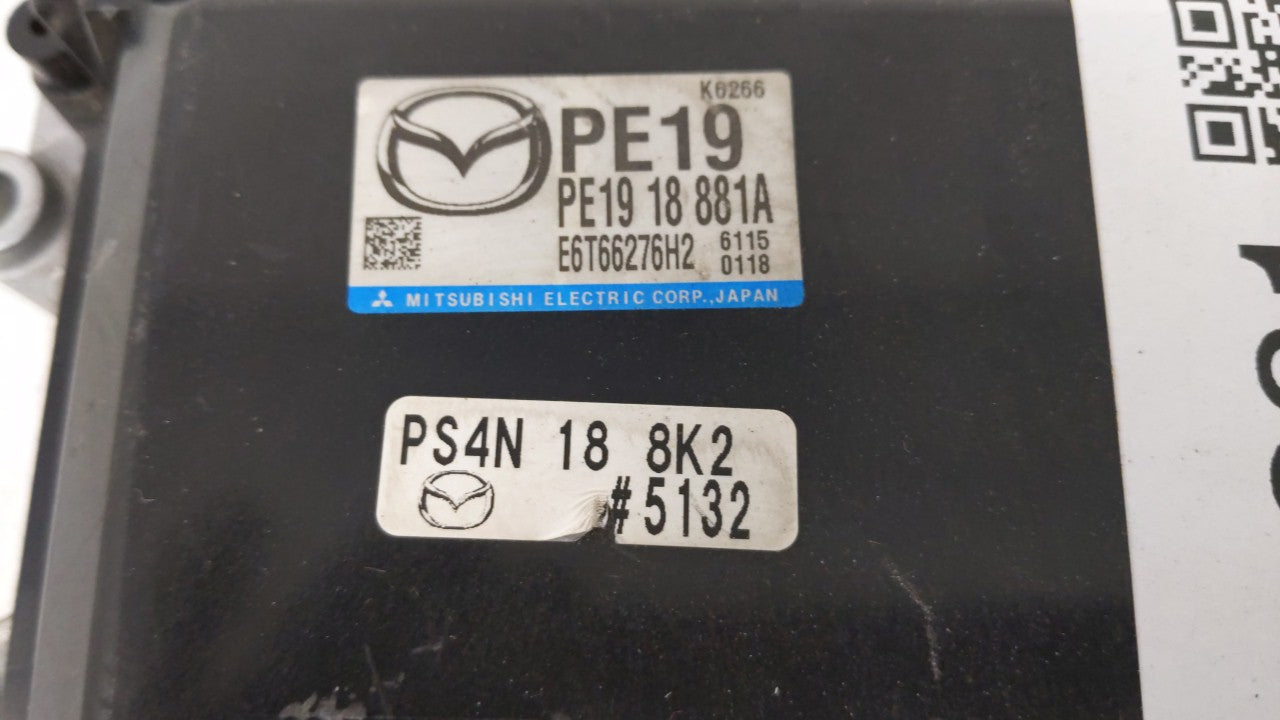 2014 Mazda 3 PCM Engine Computer ECU ECM PCU OEM P/N:PE19 18 881A PS5G 18 8K2 Fits OEM Used Auto Parts - Oemusedautoparts1.com