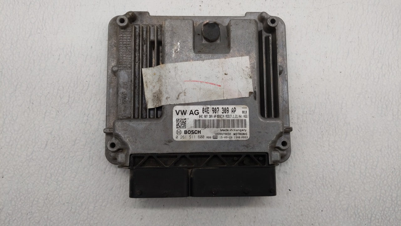 2013-2016 Volkswagen Jetta PCM Engine Computer ECU ECM PCU OEM P/N:04E 907 309 AP Fits 2013 2014 2015 2016 OEM Used Auto Parts - Oemusedautoparts1.com