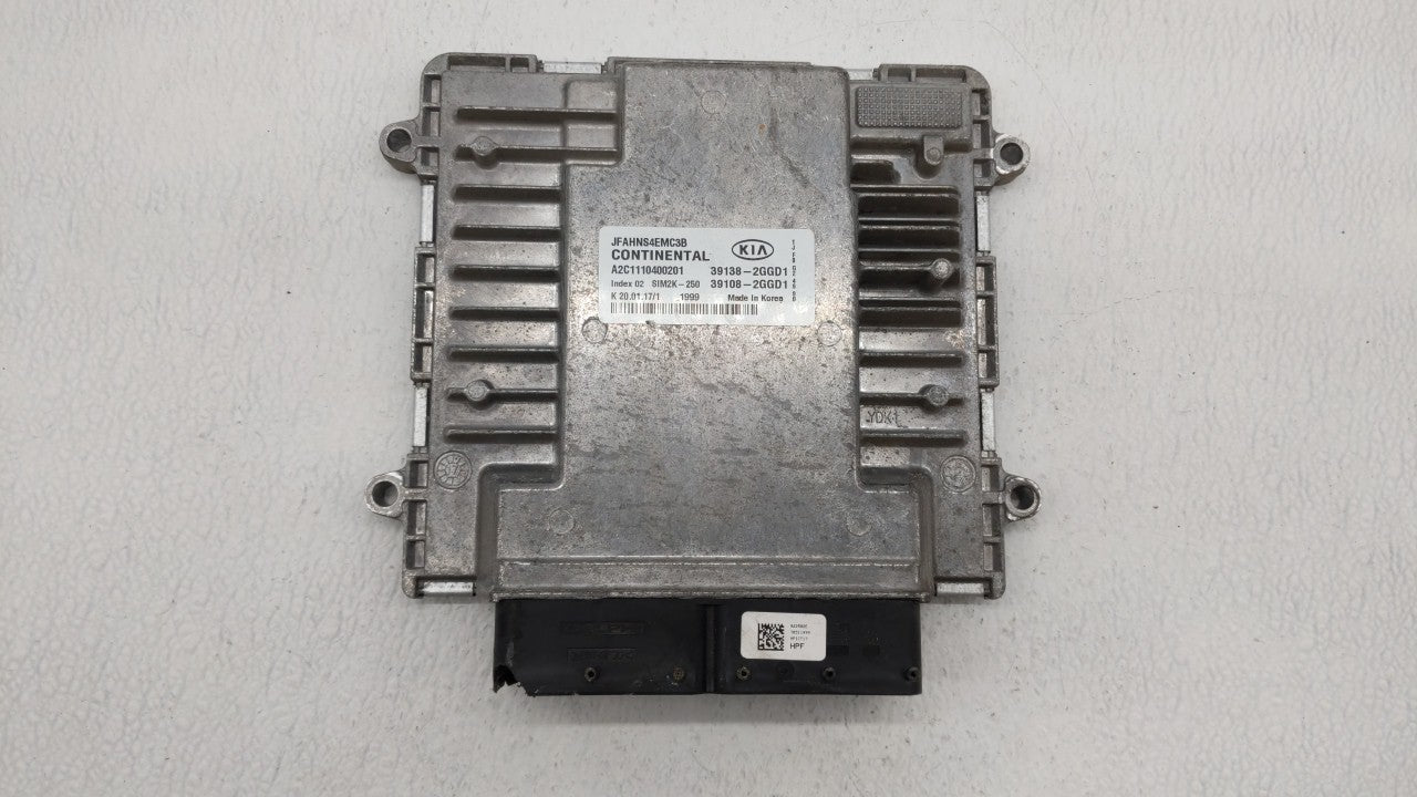 2016-2018 Kia Optima PCM Engine Computer ECU ECM PCU OEM P/N:39138-2GGD0 39108-2GGD0 Fits 2016 2017 2018 OEM Used Auto Parts - Oemusedautoparts1.com