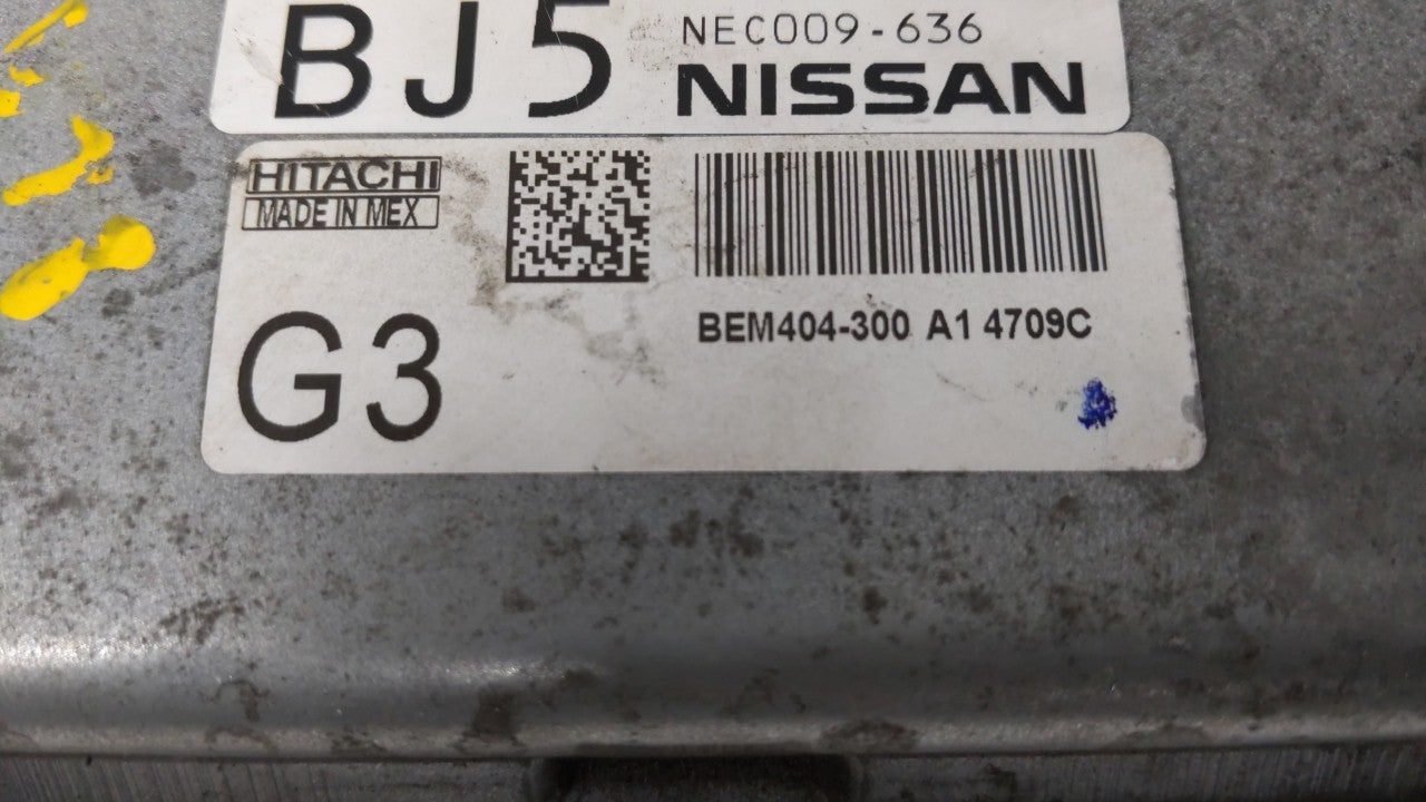 2013-2015 Nissan Sentra PCM Engine Computer ECU ECM PCU OEM P/N:BEM404-300 A1 NEC001-666 Fits 2013 2014 2015 OEM Used Auto Parts - Oemusedautoparts1.com