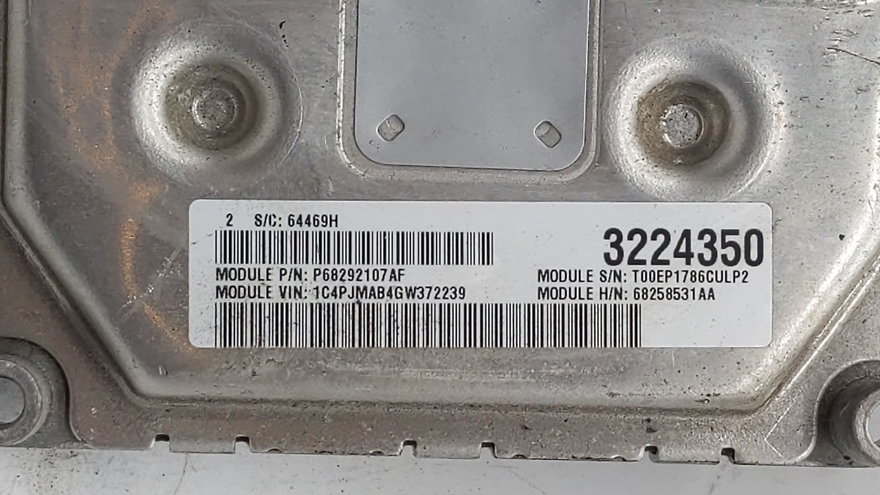 2016-2017 Chrysler 200 PCM Engine Computer ECU ECM PCU OEM P/N:P68258531AA P68250535AD Fits 2016 2017 OEM Used Auto Parts - Oemusedautoparts1.com