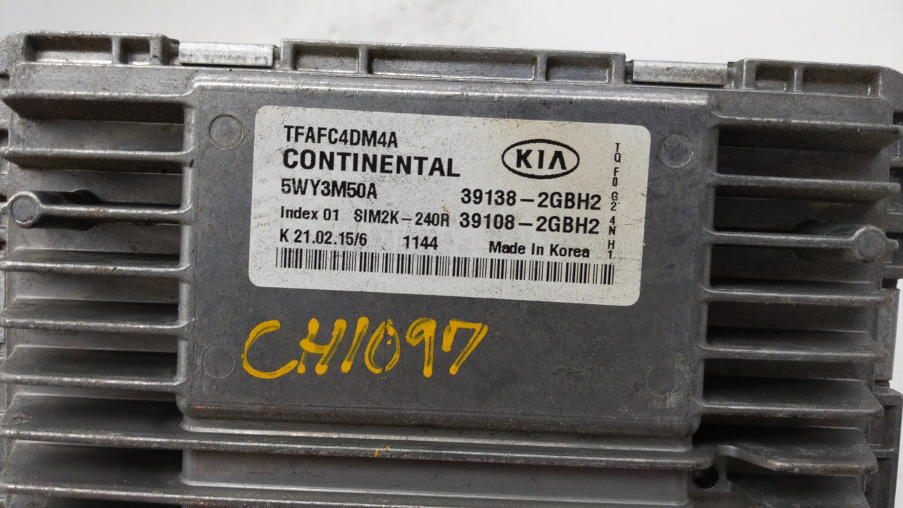 2015 Kia Optima PCM Engine Computer ECU ECM PCU OEM P/N:39138-2GBH2 39108-2GBH2 Fits OEM Used Auto Parts - Oemusedautoparts1.com