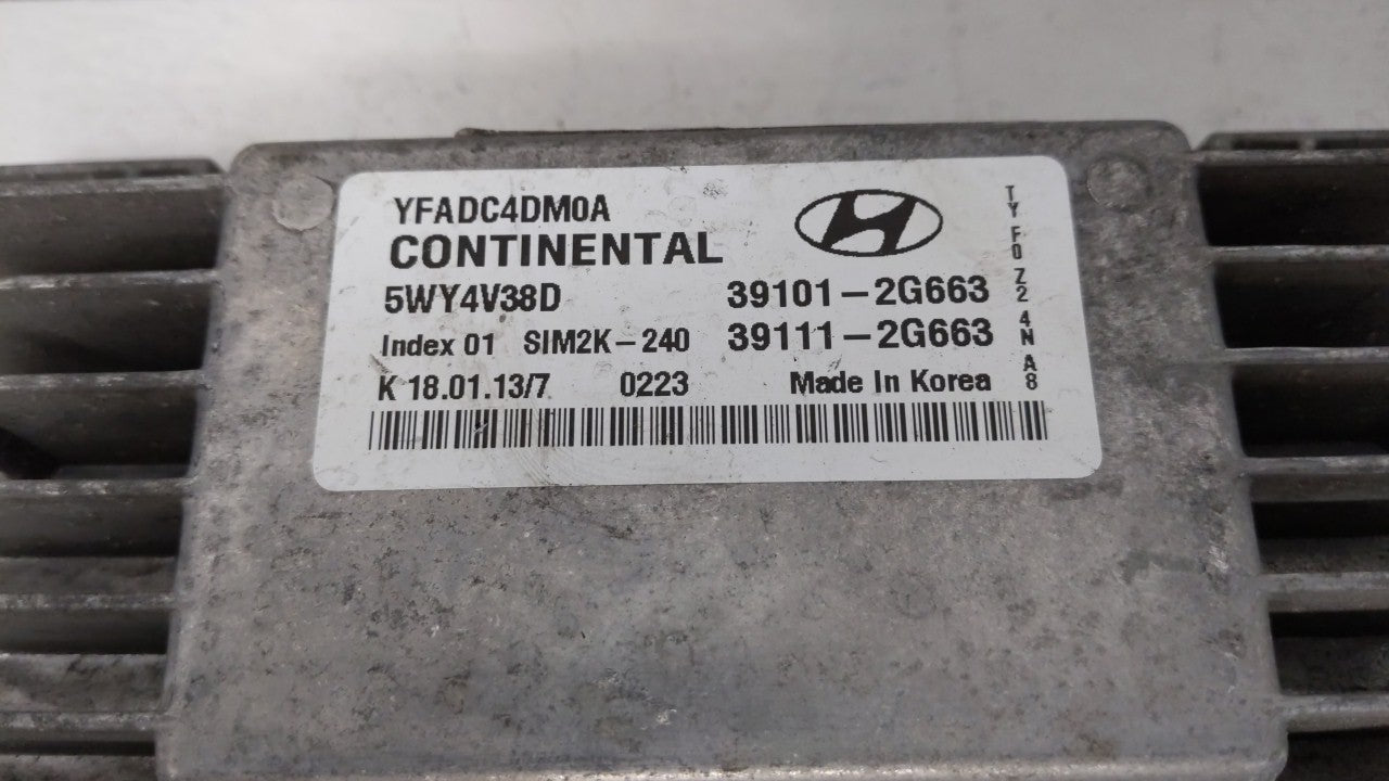 2011-2014 Hyundai Sonata PCM Engine Computer ECU ECM PCU OEM P/N:39101-2G661 39111-2G661 Fits 2011 2012 2013 2014 OEM Used Auto Parts - Oemusedautoparts1.com