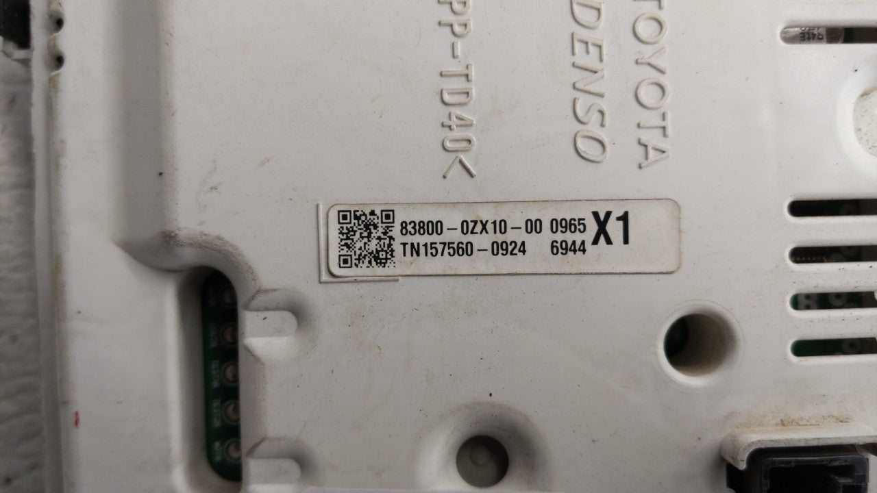 2014-2016 Toyota Corolla Instrument Cluster Speedometer Gauges P/N:83800-0ZX10-00 Fits 2014 2015 2016 OEM Used Auto Parts - Oemusedautoparts1.com