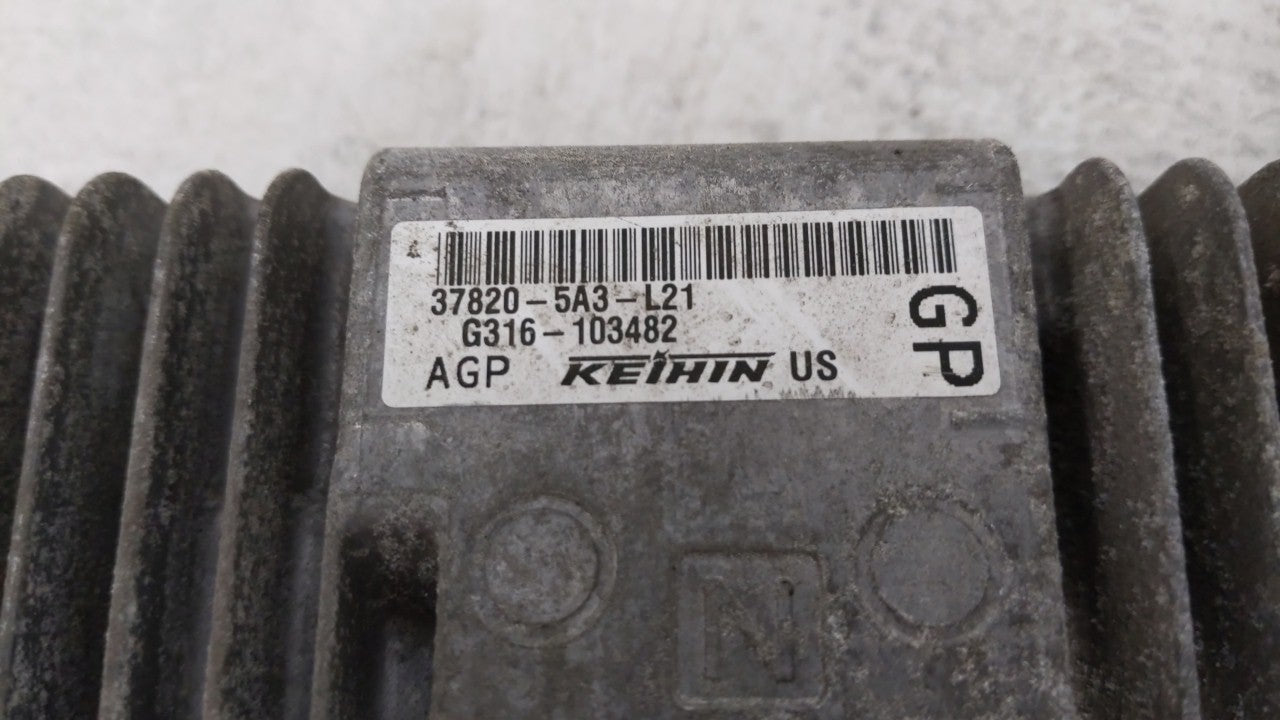 2014 Honda Accord PCM Engine Computer ECU ECM PCU OEM P/N:37820-5A3-L21 Fits OEM Used Auto Parts - Oemusedautoparts1.com