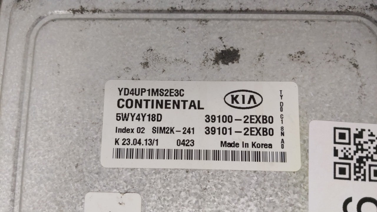 2014 Kia Forte PCM Engine Computer ECU ECM PCU OEM P/N:39102-2EXA0 39100-2EXB0 Fits OEM Used Auto Parts - Oemusedautoparts1.com