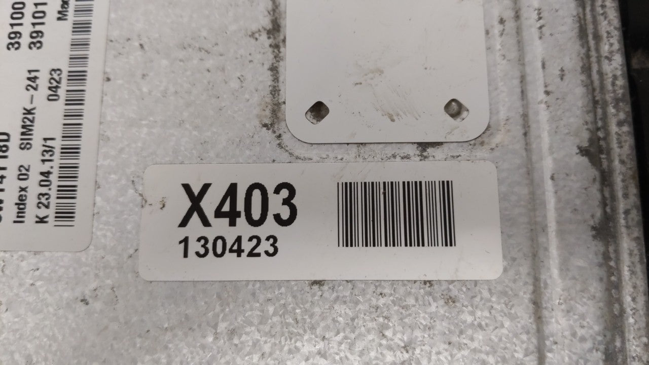 2014 Kia Forte PCM Engine Computer ECU ECM PCU OEM P/N:39102-2EXA0 39100-2EXB0 Fits OEM Used Auto Parts - Oemusedautoparts1.com