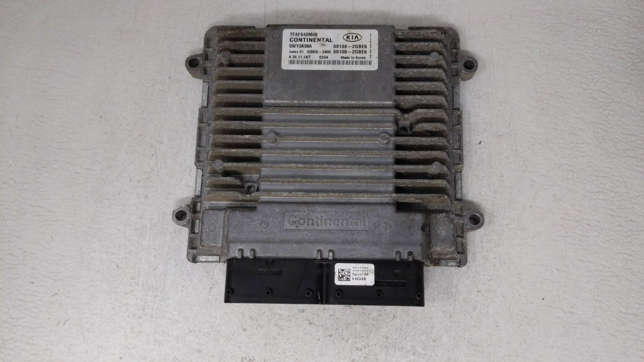 2014-2015 Kia Optima PCM Engine Computer ECU ECM PCU OEM P/N:39138-2GBE5 39108-2GBE5 Fits 2014 2015 OEM Used Auto Parts - Oemusedautoparts1.com