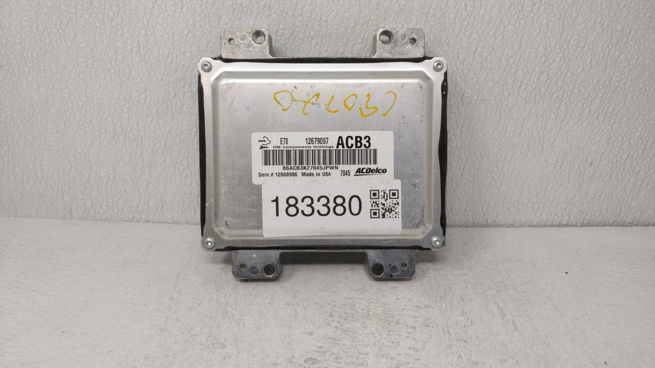 2017-2019 Buick Encore PCM Engine Computer ECU ECM PCU OEM P/N:12679097 12670309 Fits 2017 2018 2019 OEM Used Auto Parts - Oemusedautoparts1.com