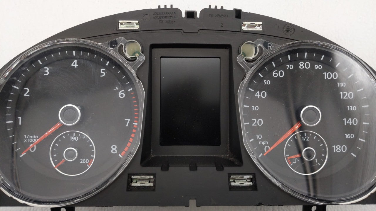 2010-2011 Volkswagen Cc Instrument Cluster Speedometer Gauges P/N:3C8920970MX 3C8920970M Fits 2010 2011 OEM Used Auto Parts - Oemusedautoparts1.com