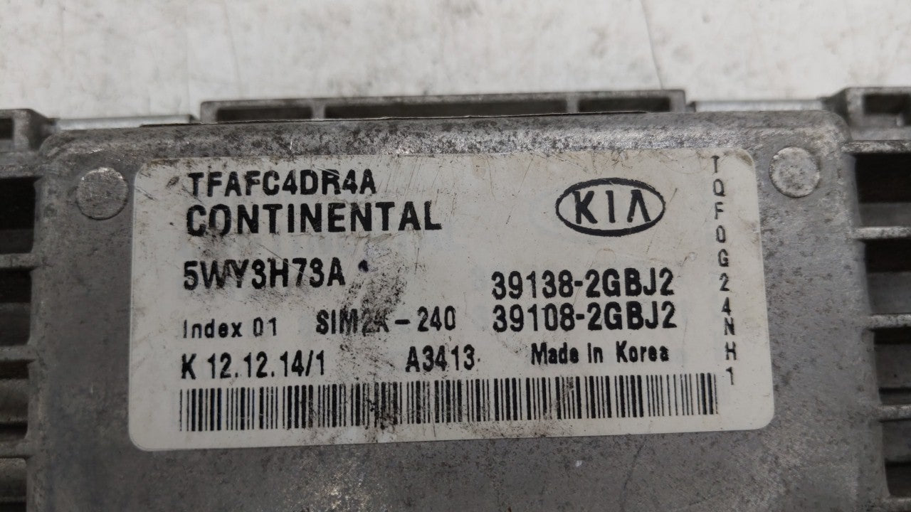 2015 Kia Optima PCM Engine Computer ECU ECM PCU OEM P/N:39138-2GBJ2 39108-2GBJ2 Fits OEM Used Auto Parts - Oemusedautoparts1.com