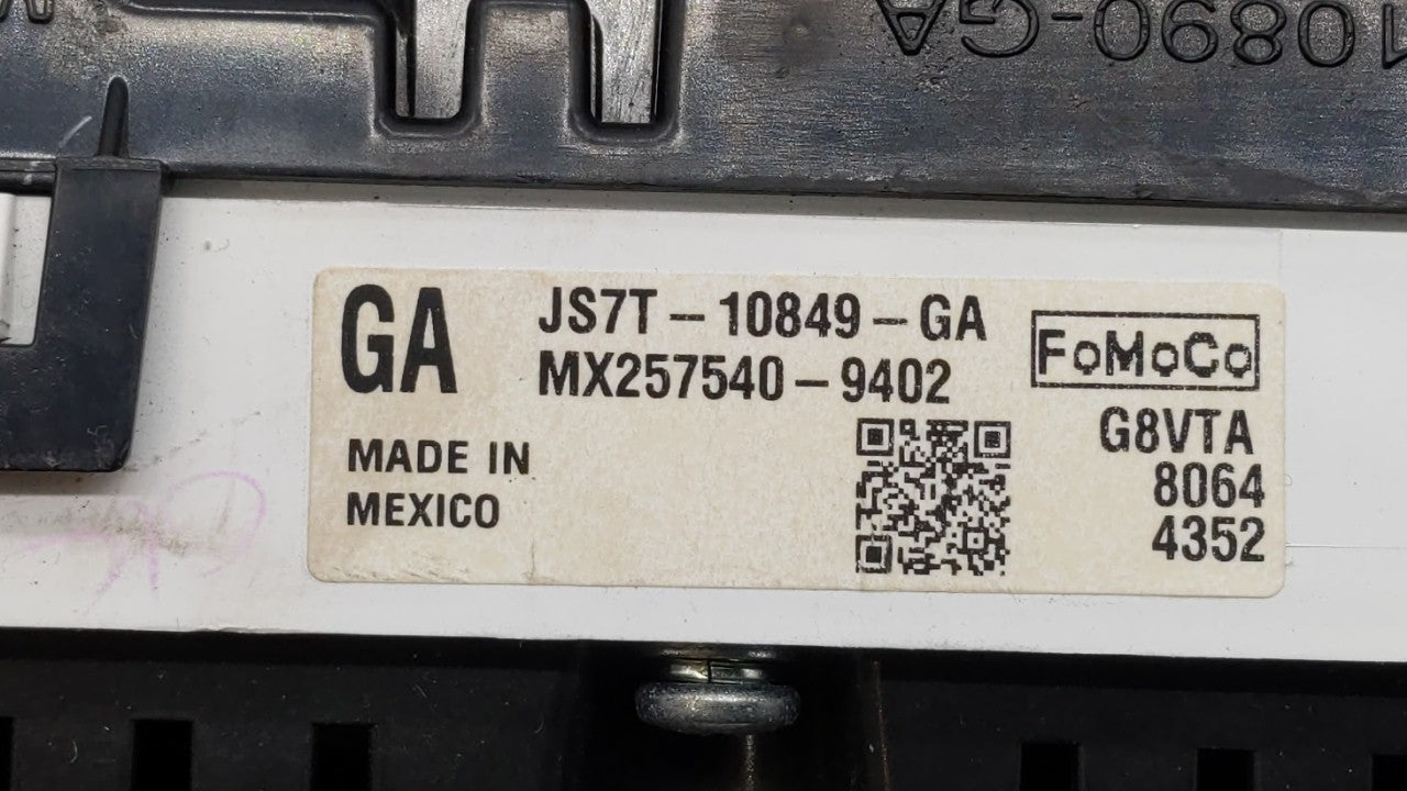 2018 Ford Fusion Instrument Cluster Speedometer Gauges P/N:JS7T-10849-GA Fits OEM Used Auto Parts - Oemusedautoparts1.com