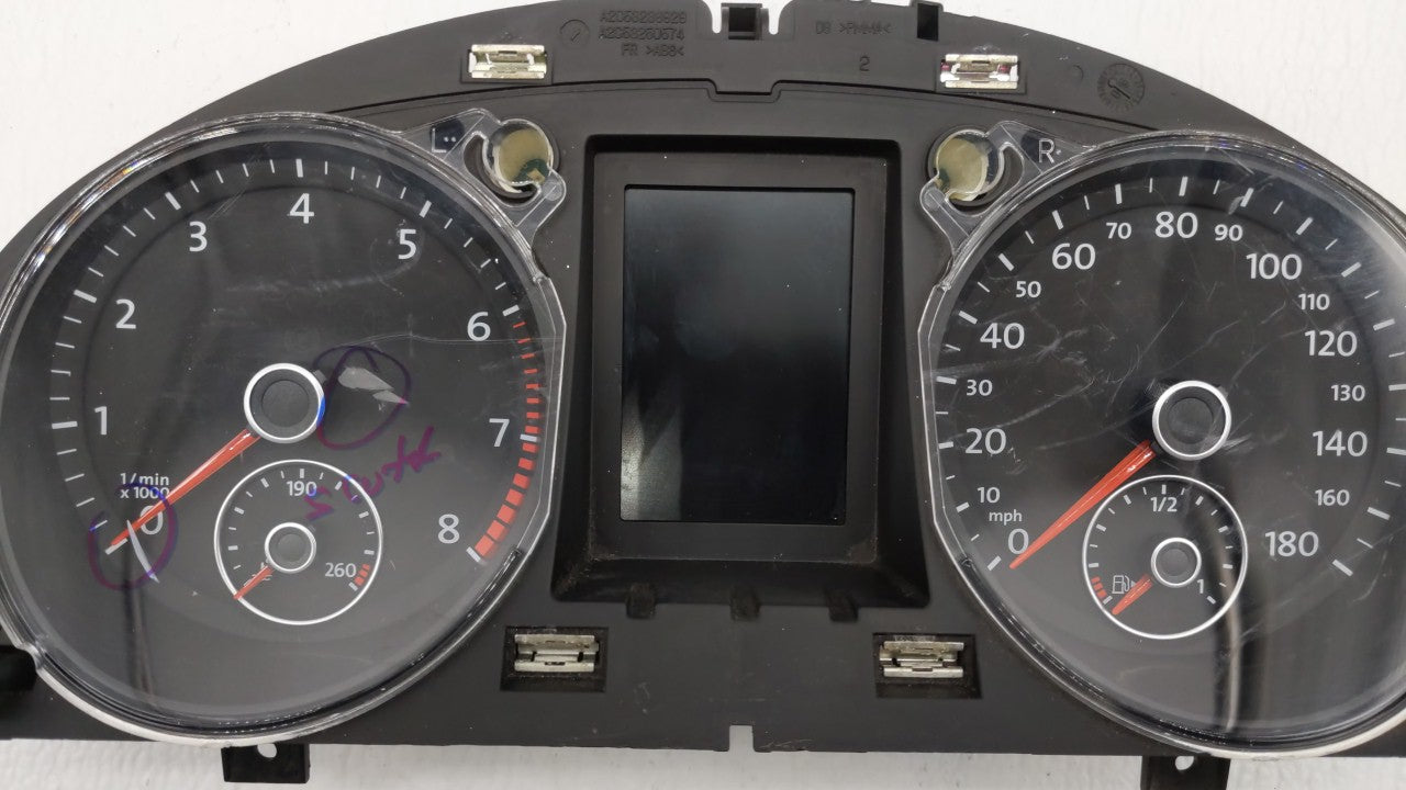 2010-2011 Volkswagen Cc Instrument Cluster Speedometer Gauges P/N:3C8920970MX 3C8920970M Fits 2010 2011 OEM Used Auto Parts - Oemusedautoparts1.com