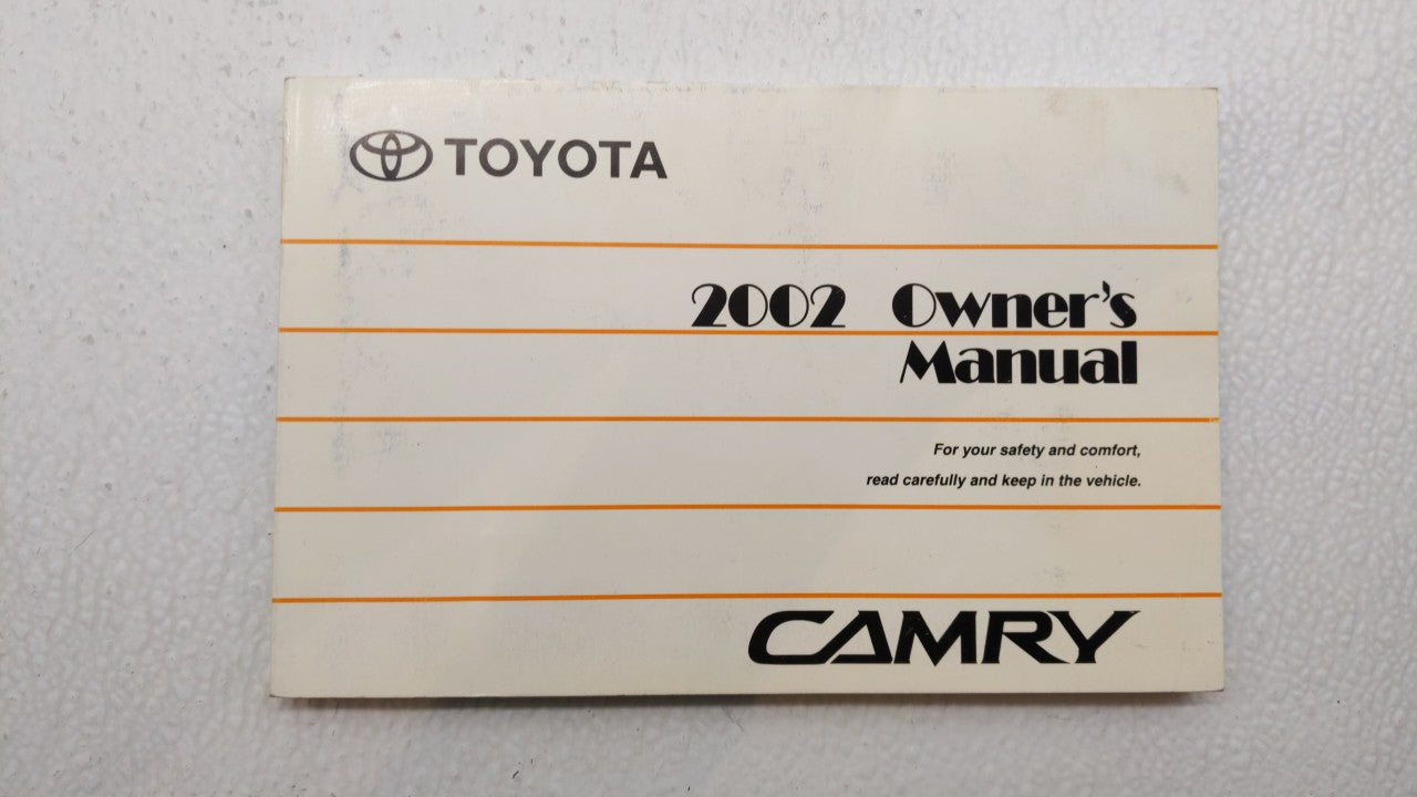 2002 Toyota Camry Owners Manual Book Guide OEM Used Auto Parts - Oemusedautoparts1.com