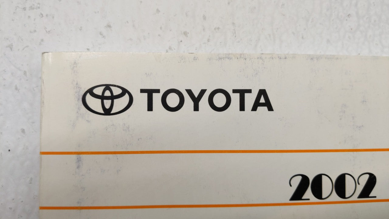 2002 Toyota Camry Owners Manual Book Guide OEM Used Auto Parts - Oemusedautoparts1.com