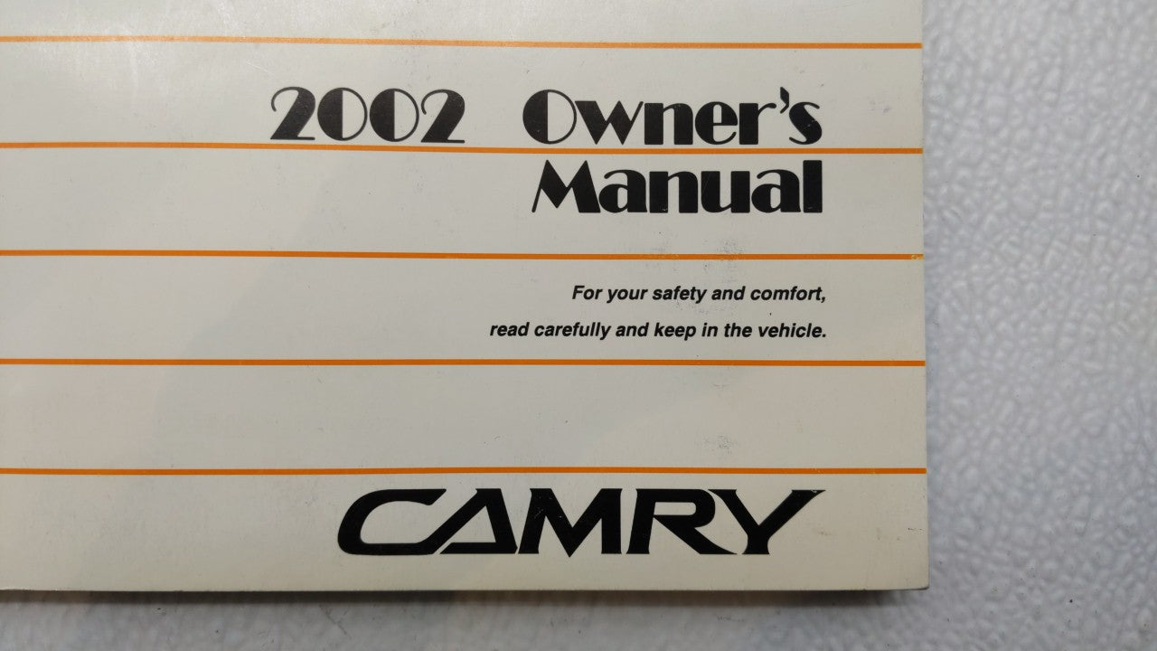 2002 Toyota Camry Owners Manual Book Guide OEM Used Auto Parts - Oemusedautoparts1.com