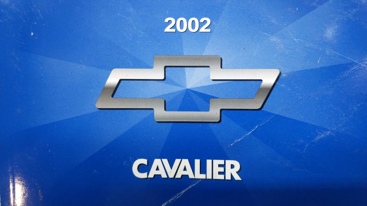 2002 Chevrolet Cavalier Owners Manual Book Guide OEM Used Auto Parts - Oemusedautoparts1.com