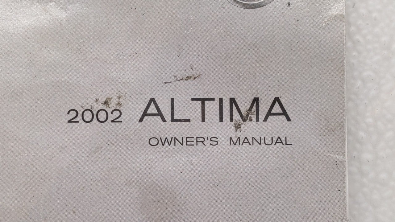 2002 Nissan Altima Owners Manual Book Guide OEM Used Auto Parts - Oemusedautoparts1.com