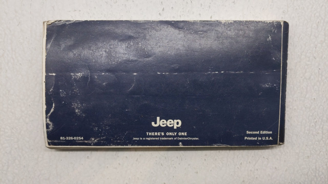 2002 Jeep Grand Cherokee Owners Manual Book Guide OEM Used Auto Parts - Oemusedautoparts1.com