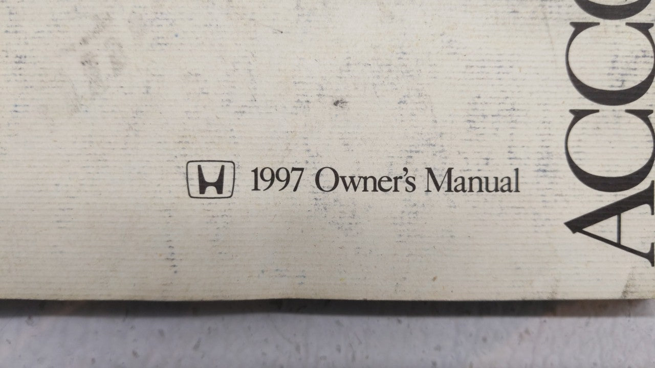 1997 Honda Accord Owners Manual Book Guide P/N:00X31-SV2-6300 OEM Used Auto Parts - Oemusedautoparts1.com