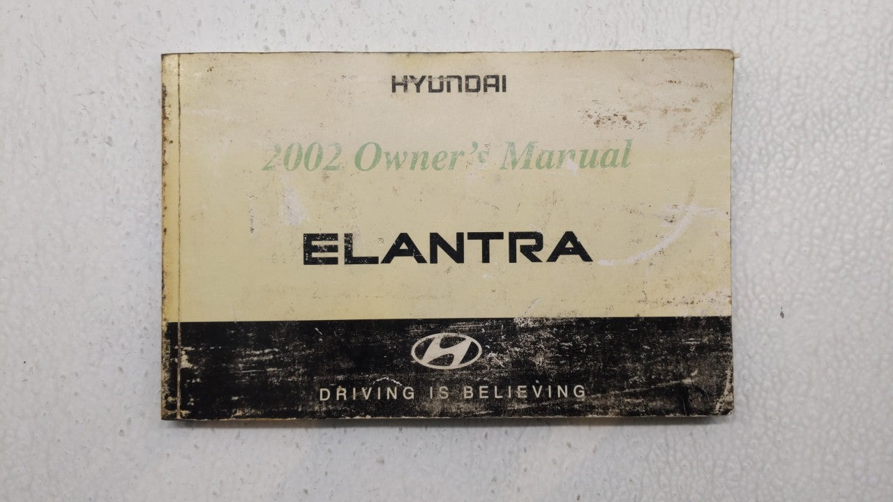 2002 Hyundai Elantra Owners Manual Book Guide OEM Used Auto Parts - Oemusedautoparts1.com