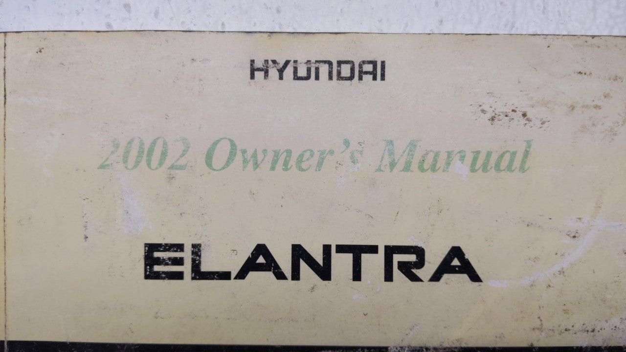 2002 Hyundai Elantra Owners Manual Book Guide OEM Used Auto Parts - Oemusedautoparts1.com