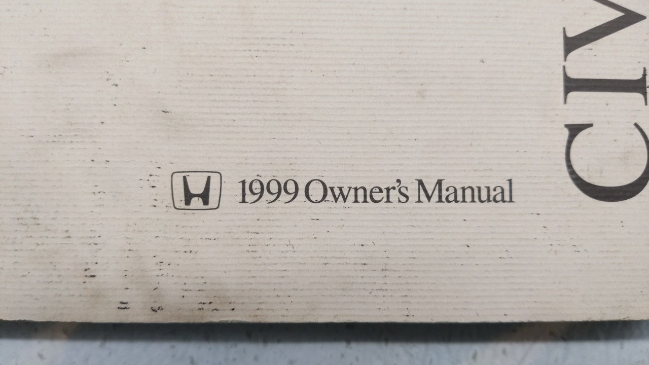 1999 Honda Civic Owners Manual Book Guide P/N:00X31-S02-6301 OEM Used Auto Parts - Oemusedautoparts1.com