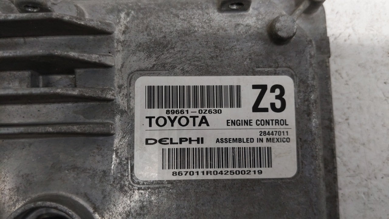 2015 Toyota Corolla PCM Engine Computer ECU ECM PCU OEM P/N:89661-0Z640 89661-0Z630 Fits OEM Used Auto Parts - Oemusedautoparts1.com