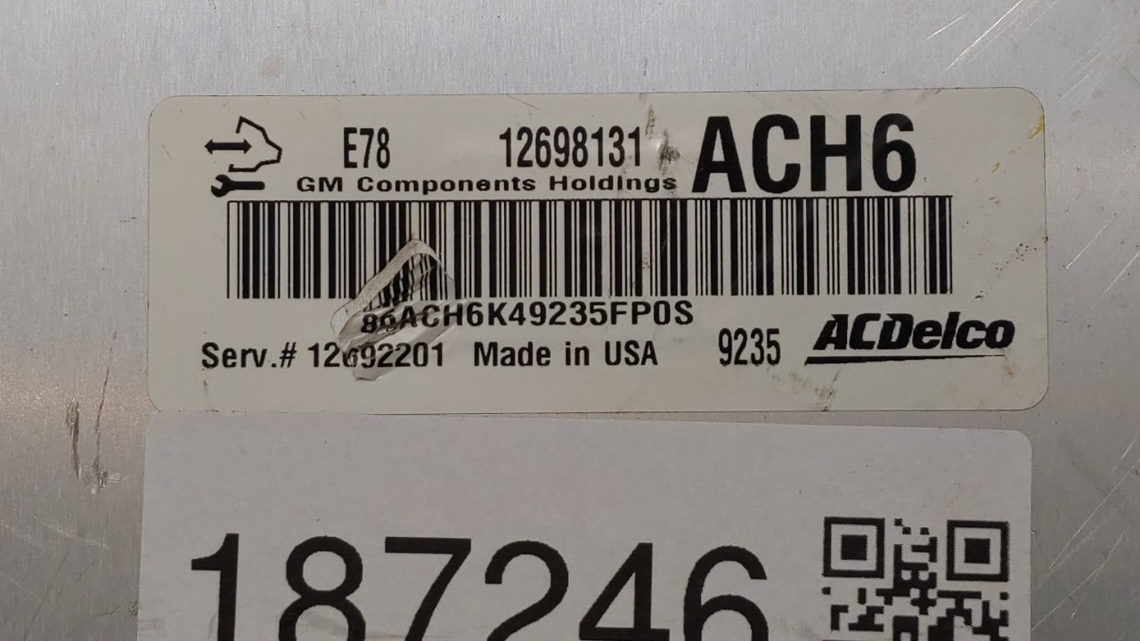 2017-2021 Chevrolet Trax PCM Engine Computer ECU ECM PCU OEM P/N:12679097 12670309 Fits 2017 2018 2019 2020 2021 OEM Used Auto Parts - Oemusedautoparts1.com