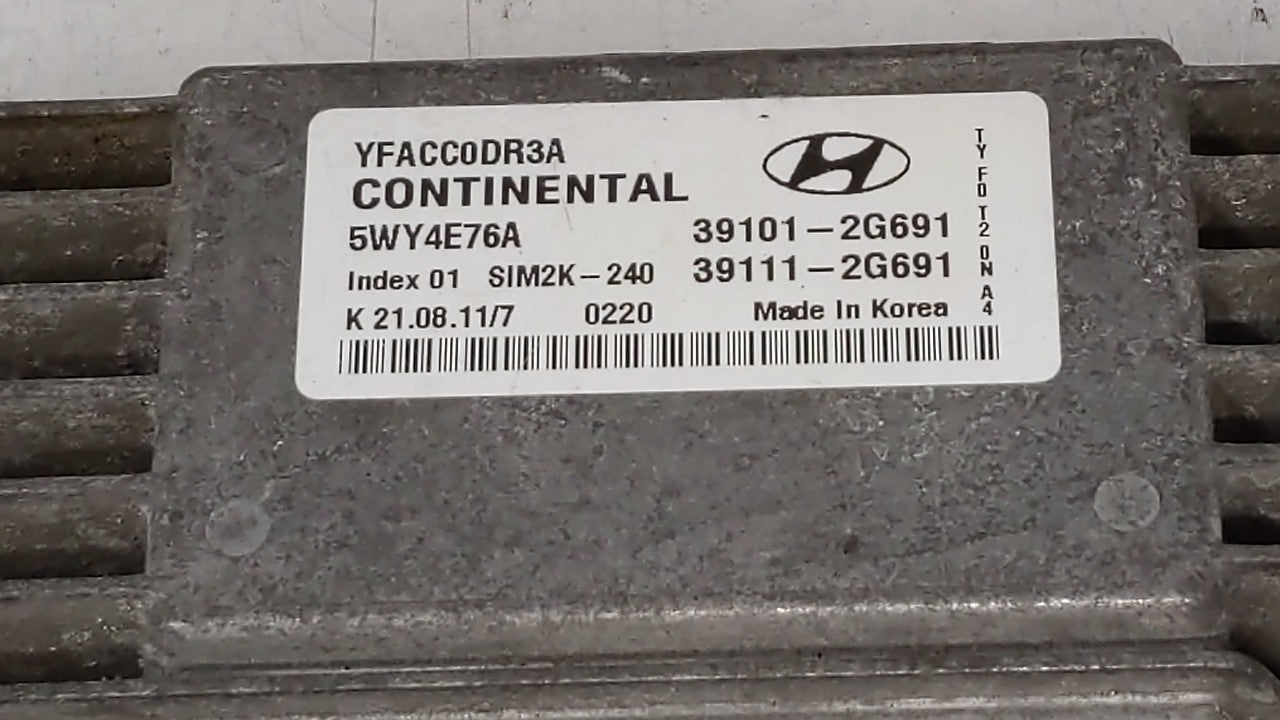 2011-2014 Hyundai Sonata PCM Engine Computer ECU ECM PCU OEM P/N:39101-2G692 39111-2G690 Fits 2011 2012 2013 2014 OEM Used Auto Parts - Oemusedautoparts1.com