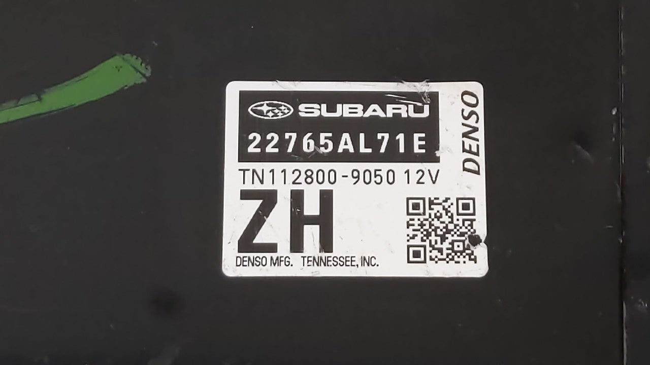 2017 Subaru Impreza PCM Engine Computer ECU ECM PCU OEM P/N:22765AL71D 22765AL71E Fits OEM Used Auto Parts - Oemusedautoparts1.com