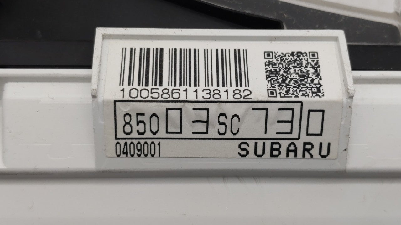 2012-2013 Subaru Forester Instrument Cluster Speedometer Gauges P/N:85003SC740 85003SC730 Fits 2012 2013 OEM Used Auto Parts - Oemusedautoparts1.com