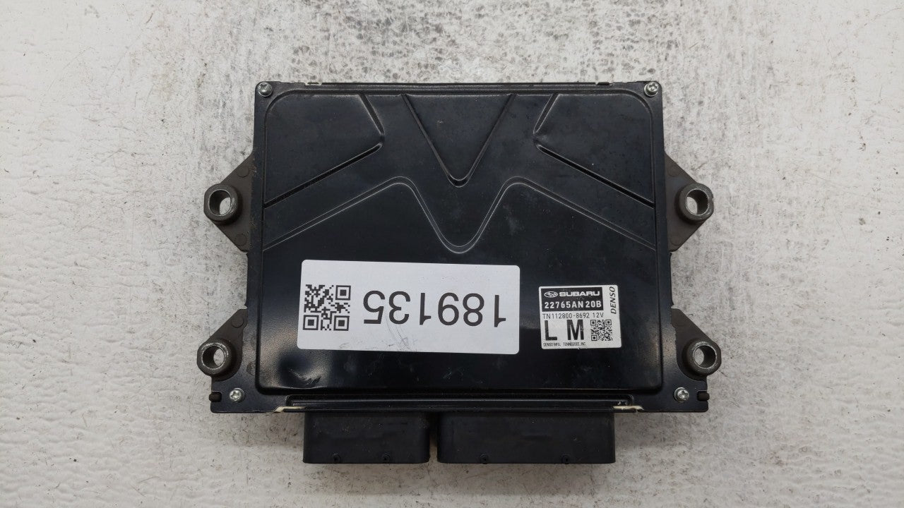 2019 Subaru Legacy PCM Engine Computer ECU ECM PCU OEM P/N:22765AN06A 22765AN20B Fits OEM Used Auto Parts - Oemusedautoparts1.com