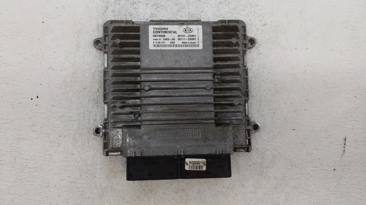 2011-2013 Kia Optima PCM Engine Computer ECU ECM PCU OEM P/N:39101-2G893 39101-2G890 Fits 2011 2012 2013 OEM Used Auto Parts - Oemusedautoparts1.com