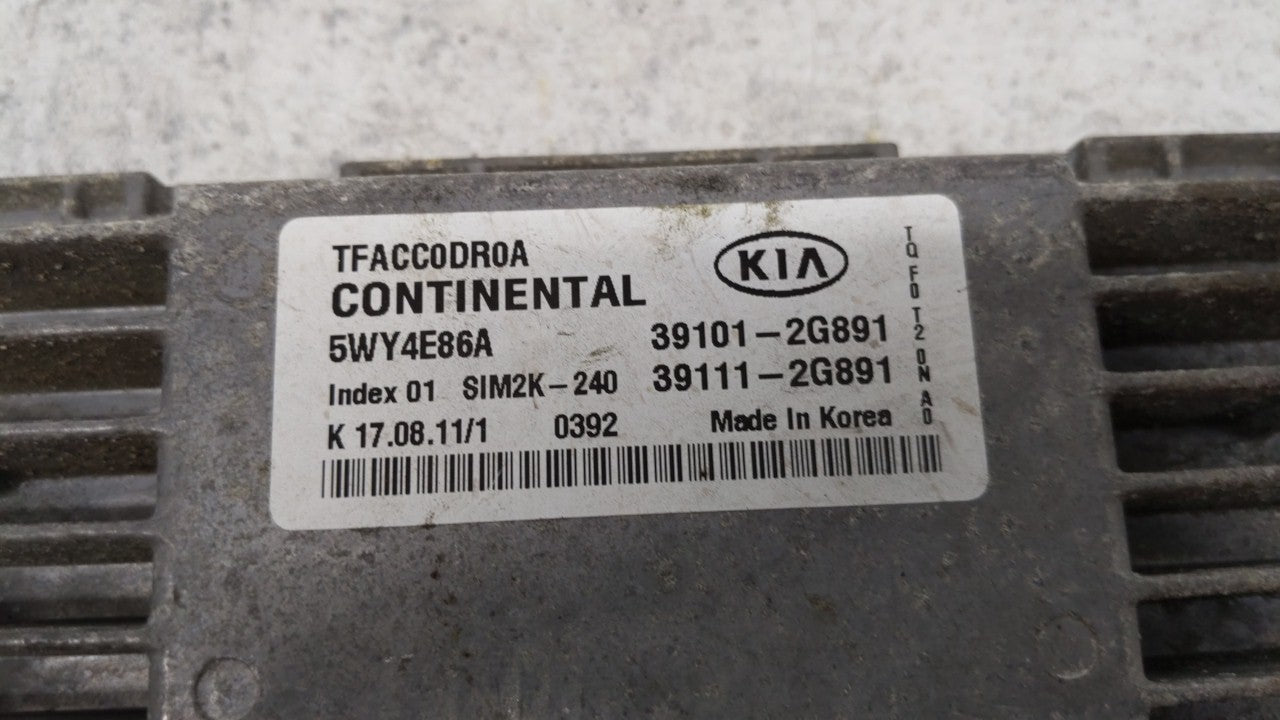 2011-2013 Kia Optima PCM Engine Computer ECU ECM PCU OEM P/N:39101-2G893 39101-2G890 Fits 2011 2012 2013 OEM Used Auto Parts - Oemusedautoparts1.com