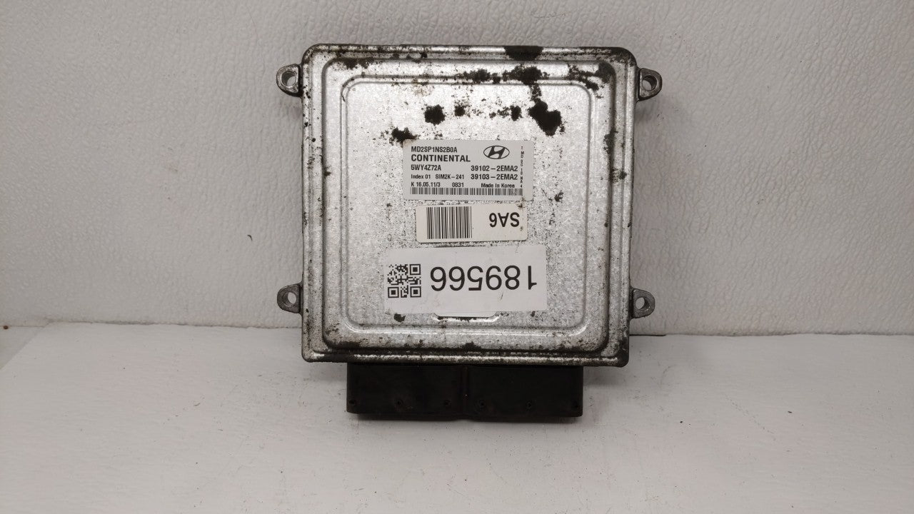 2011-2013 Hyundai Elantra PCM Engine Computer ECU ECM PCU OEM P/N:39102-2EMA3 39103-2EMA3 Fits 2011 2012 2013 OEM Used Auto Parts - Oemusedautoparts1.com