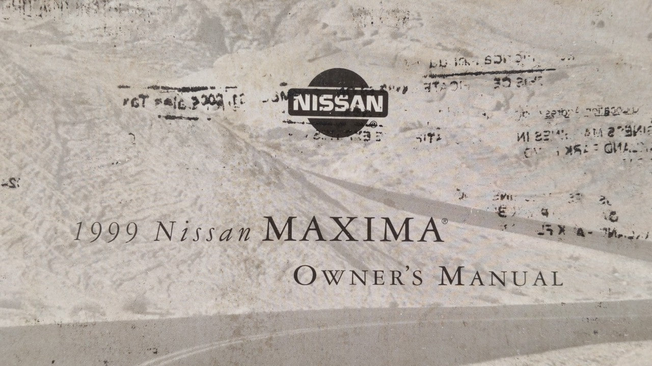 1999 Nissan Maxima Owners Manual Book Guide P/N:OM9E-0A32U0 OEM Used Auto Parts - Oemusedautoparts1.com