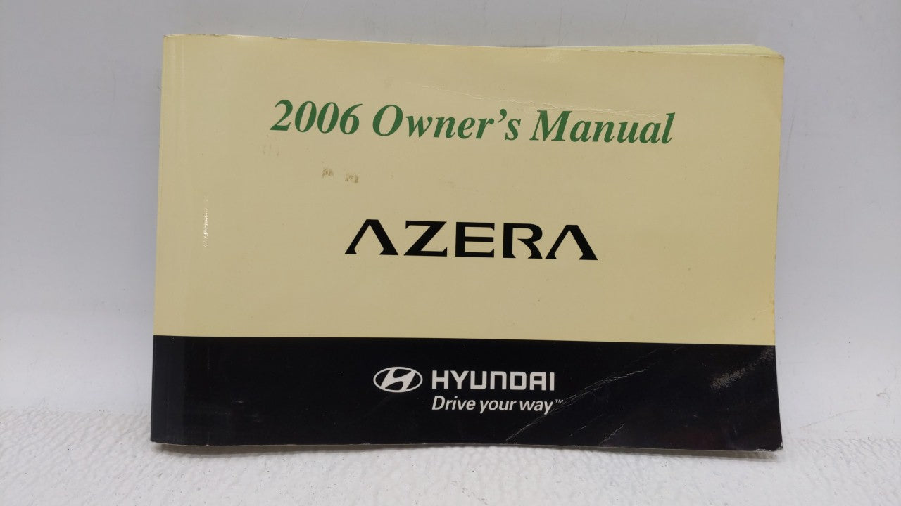 2006 Hyundai Azera Owners Manual Book Guide P/N:A3LO-EU63D OEM Used Auto Parts - Oemusedautoparts1.com